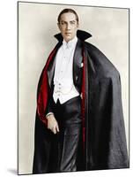 Bela Lugosi dressed in costume for his role in the Broadway play, 'Dracula,' 1927-1928-null-Mounted Photo