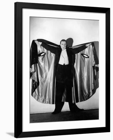 Bela Lugosi in Costume as Dracula, 1931-null-Framed Photographic Print