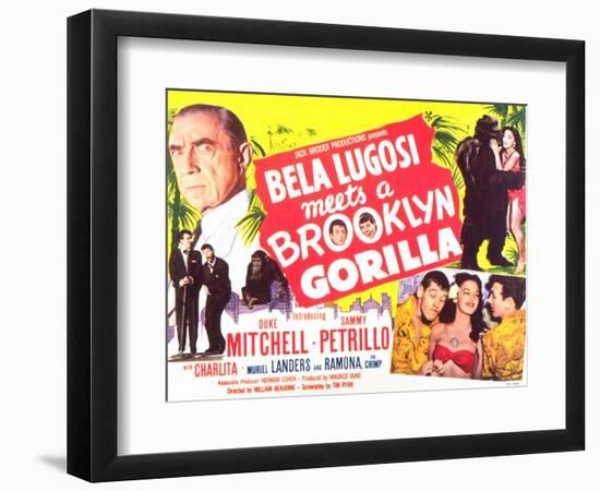 Bela Lugosi Meets a Brooklyn Gorilla, 1952-null-Framed Art Print