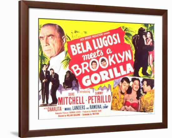 Bela Lugosi Meets a Brooklyn Gorilla, 1952-null-Framed Art Print