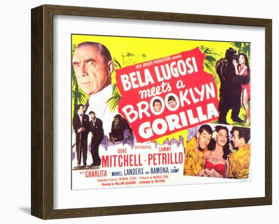 Bela Lugosi Meets a Brooklyn Gorilla, 1952-null-Framed Art Print