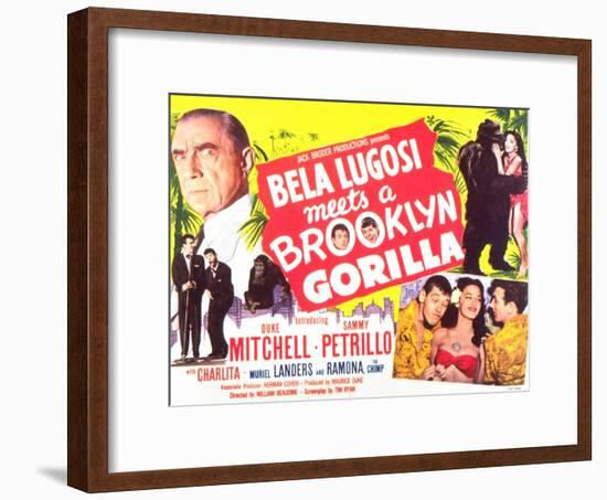 Bela Lugosi Meets a Brooklyn Gorilla, 1952-null-Framed Art Print