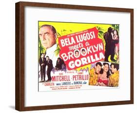 Bela Lugosi Meets a Brooklyn Gorilla, 1952-null-Framed Art Print