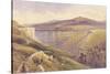 Belah Viaduct, 1869 (W/C and Gouache with Pen and Ink on Paper)-John Osborn Brown-Stretched Canvas