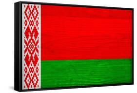 Belarus Flag Design with Wood Patterning - Flags of the World Series-Philippe Hugonnard-Framed Stretched Canvas