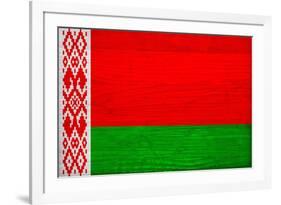 Belarus Flag Design with Wood Patterning - Flags of the World Series-Philippe Hugonnard-Framed Art Print