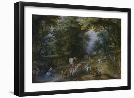 Belebte Waldstrasse, 1605-Jan Brueghel the Elder-Framed Giclee Print