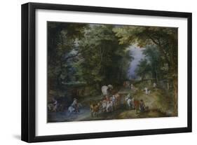 Belebte Waldstrasse, 1605-Jan Brueghel the Elder-Framed Giclee Print