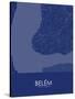 Belem, Brazil Blue Map-null-Stretched Canvas