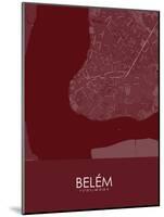 Belem, Brazil Red Map-null-Mounted Poster