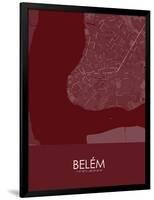 Belem, Brazil Red Map-null-Framed Poster