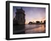 Belem Tower at Dusk (Torre De Belem), Lisbon, Portugal-Ben Pipe-Framed Premium Photographic Print