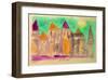 Beleuchtete Hauser, c.1921-Lyonel Feininger-Framed Art Print