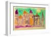 Beleuchtete Hauser, c.1921-Lyonel Feininger-Framed Art Print