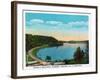 Belfast, Maine, Aerial View of Beaver Tail-Lantern Press-Framed Art Print