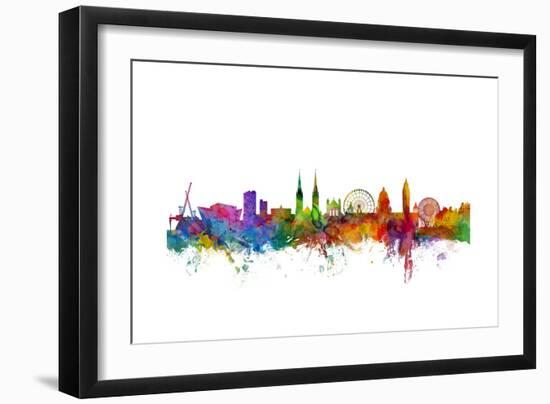 Belfast Northern Ireland Skyline-Michael Tompsett-Framed Art Print