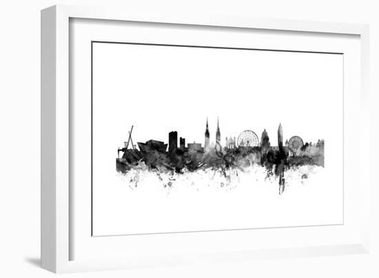 Belfast Northern Ireland Skyline-Michael Tompsett-Framed Art Print