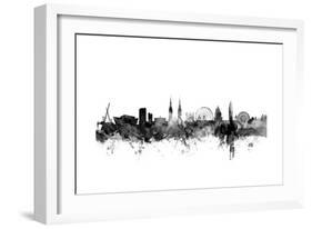 Belfast Northern Ireland Skyline-Michael Tompsett-Framed Art Print