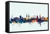 Belfast Northern Ireland Skyline-Michael Tompsett-Framed Stretched Canvas