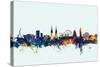 Belfast Northern Ireland Skyline-Michael Tompsett-Stretched Canvas