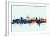 Belfast Northern Ireland Skyline-Michael Tompsett-Framed Art Print