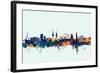 Belfast Northern Ireland Skyline-Michael Tompsett-Framed Art Print