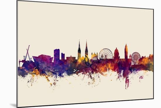 Belfast Northern Ireland Skyline-Michael Tompsett-Mounted Art Print