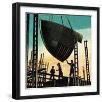 Belfast Shipyards, Where the Titanic Was Built-English School-Framed Giclee Print