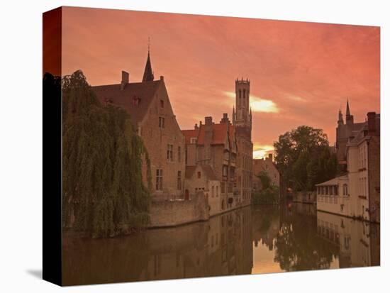 Belfort and River Dijver, Bruges, Belgium-Alan Copson-Stretched Canvas