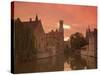 Belfort and River Dijver, Bruges, Belgium-Alan Copson-Stretched Canvas