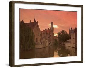 Belfort and River Dijver, Bruges, Belgium-Alan Copson-Framed Photographic Print