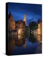 Belfort and River Dijver, Bruges, Flanders, Belgium-Alan Copson-Stretched Canvas