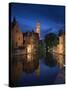 Belfort and River Dijver, Bruges, Flanders, Belgium-Alan Copson-Stretched Canvas