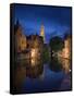 Belfort and River Dijver, Bruges, Flanders, Belgium-Alan Copson-Framed Stretched Canvas