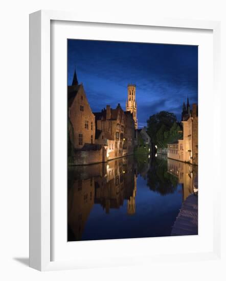 Belfort and River Dijver, Bruges, Flanders, Belgium-Alan Copson-Framed Photographic Print