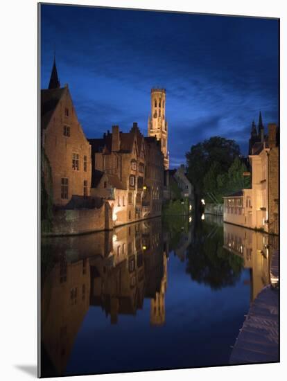 Belfort and River Dijver, Bruges, Flanders, Belgium-Alan Copson-Mounted Photographic Print