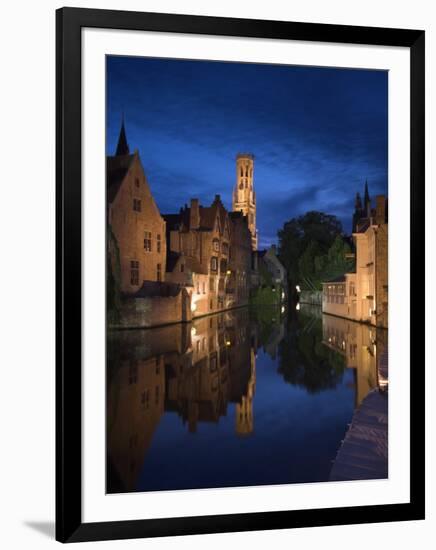 Belfort and River Dijver, Bruges, Flanders, Belgium-Alan Copson-Framed Photographic Print