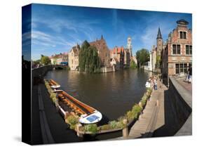 Belfort and River Dijver, Bruges, Flanders, Belgium-Alan Copson-Stretched Canvas