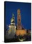 Belfort and Statue of Pieter de Coninck and Jan Breidel, the Markt, Bruges, Belgium-Alan Copson-Stretched Canvas