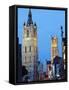 Belfort Belfry and St. Baafskathedraal (St. Baafs Cathedral), Ghent, Flanders, Belgium, Europe-Christian Kober-Framed Stretched Canvas