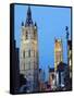 Belfort Belfry and St. Baafskathedraal (St. Baafs Cathedral), Ghent, Flanders, Belgium, Europe-Christian Kober-Framed Stretched Canvas