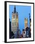 Belfort Belfry and St. Baafskathedraal (St. Baafs Cathedral), Ghent, Flanders, Belgium, Europe-Christian Kober-Framed Photographic Print