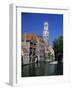 Belfry and Canal, Bruges, Belgium-Gavin Hellier-Framed Photographic Print