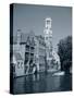 Belfry and Canal, Bruges, Belgium-Gavin Hellier-Stretched Canvas