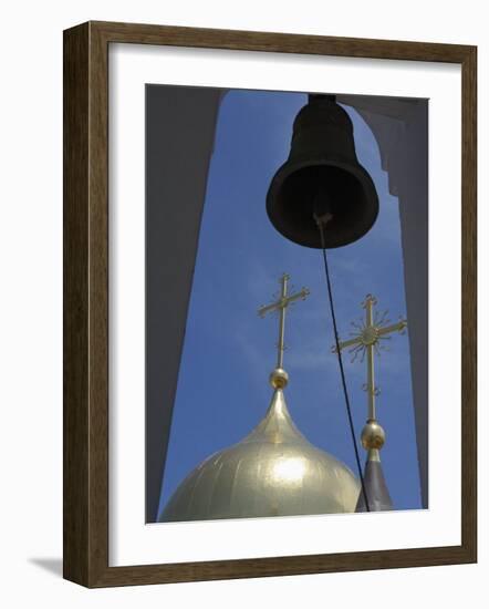 Belfry and Domes of Newly-Built Russian Orthodox Cathedral in Historic Centre, Habana Vieja, Cuba-John Harden-Framed Photographic Print