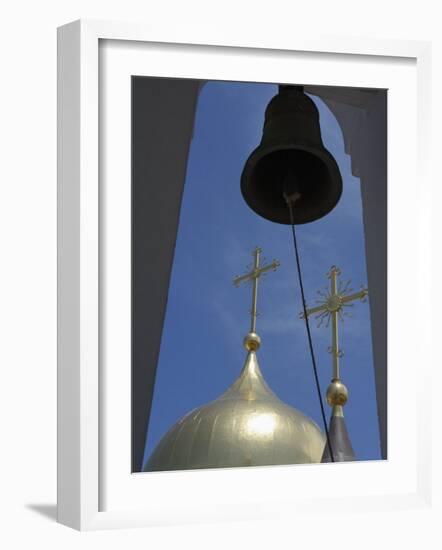 Belfry and Domes of Newly-Built Russian Orthodox Cathedral in Historic Centre, Habana Vieja, Cuba-John Harden-Framed Photographic Print