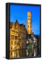 Belfry at Twilight, Historic Center of Bruges, UNESCO World Heritage Site, Belgium, Europe-G&M-Framed Photographic Print
