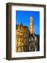 Belfry at Twilight, Historic Center of Bruges, UNESCO World Heritage Site, Belgium, Europe-G&M-Framed Photographic Print