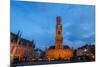 Belfry of Bruges at Grote Markt, Belgium-neirfy-Mounted Photographic Print