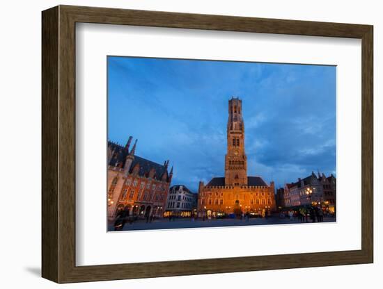 Belfry of Bruges at Grote Markt, Belgium-neirfy-Framed Photographic Print